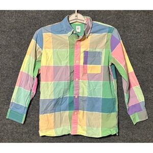 GAP Kids Boys Multicolor Plaid‎ Button Down Shirt Long Sleeve Size L 10